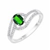 Bague émeraude et diamant en or 18 carats