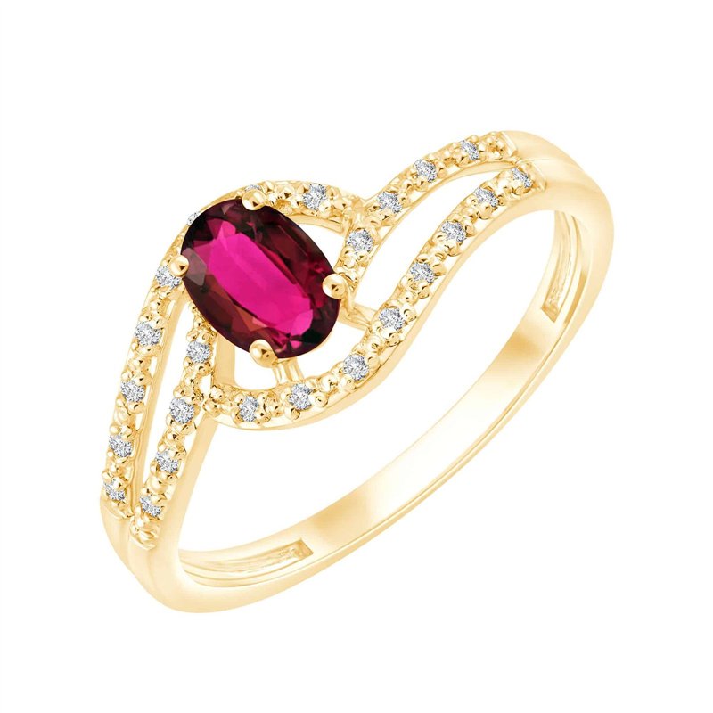 Bague rubis et diamant en or 18 carats