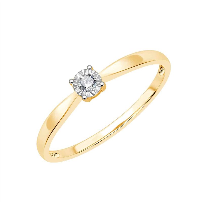 Solitaire diamant en or 18 carats