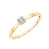 Solitaire diamant en or 18 carats