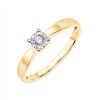 Solitaire serti clos diamant en or 18 carats