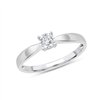Solitaire serti clos diamant en or 18 carats