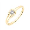 Solitaire serti clos diamant en or 18 carats