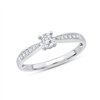 Solitaire accompagné diamant en or 18 carats