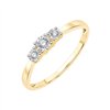 Bague trilogie diamant en or 18 carats