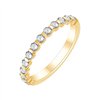 Demi Alliance serti clos diamant en or 18 carats