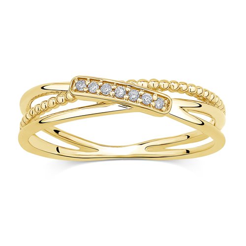 Bague serti clos diamant en or 18 carats