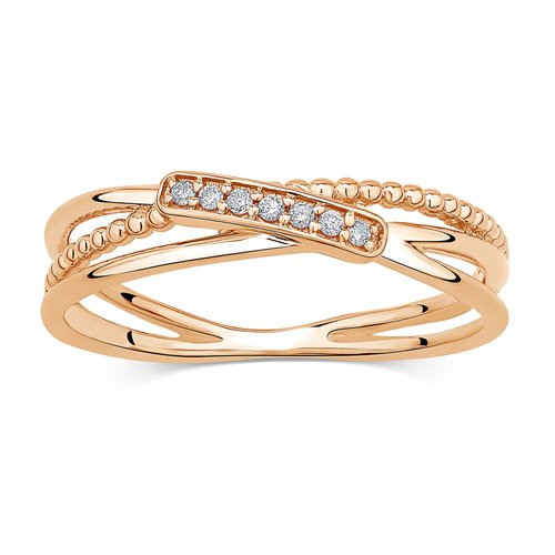 Bague serti clos diamant en or 18 carats