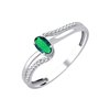 Bague émeraude et diamant en or 18 carats