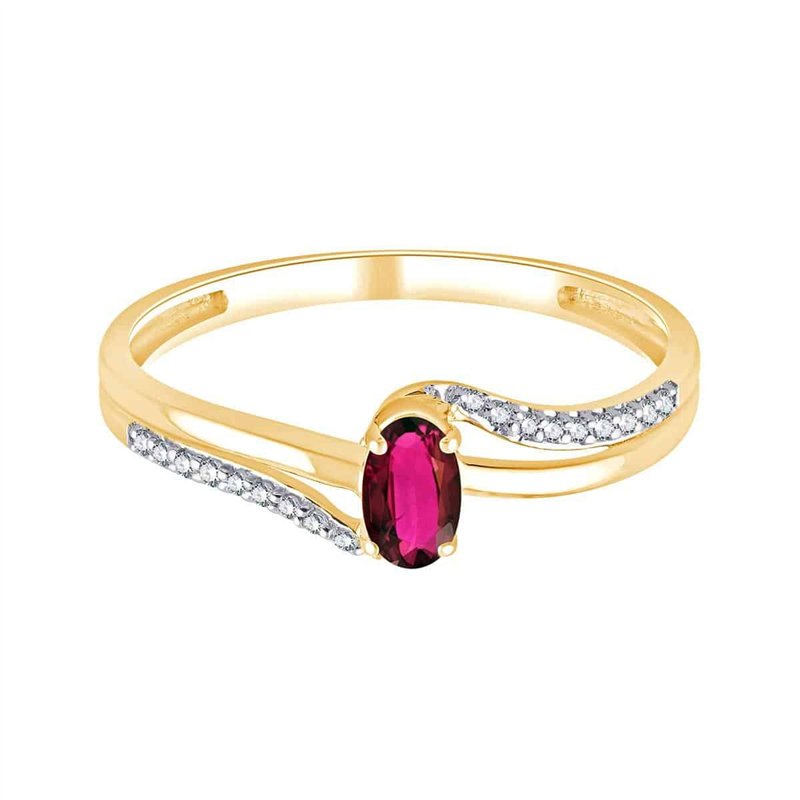BAGUE TONYA RUBIS ET DIAMANT