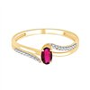 BAGUE TONYA RUBIS ET DIAMANT