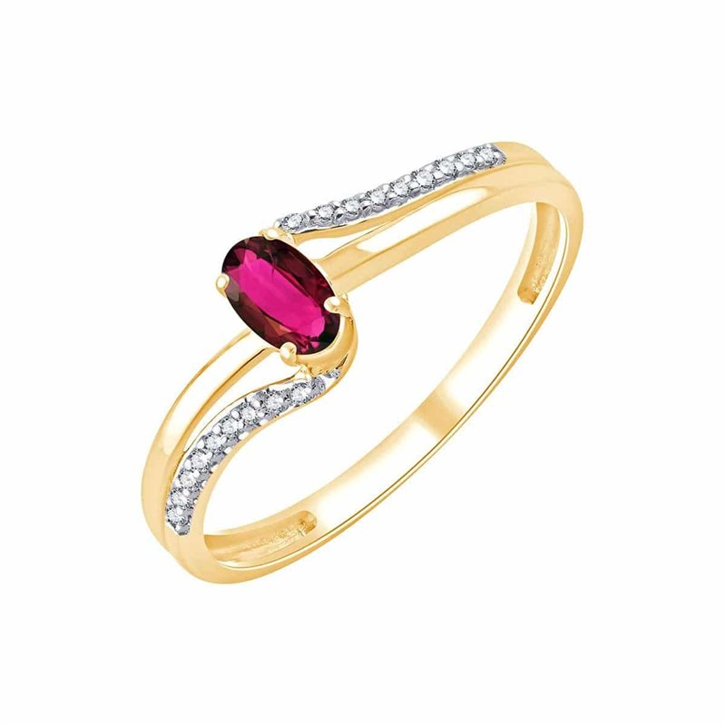 BAGUE TONYA RUBIS ET DIAMANT