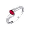 BAGUE TONYA RUBIS ET DIAMANT