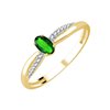 Bague toi et moi émeraude et diamant en or 18 carats