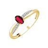 Bague rubis et diamant en or 18 carats