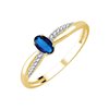 Bague saphir et diamant en or 18 carats
