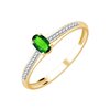 Bague émeraude et diamant en or 18 carats