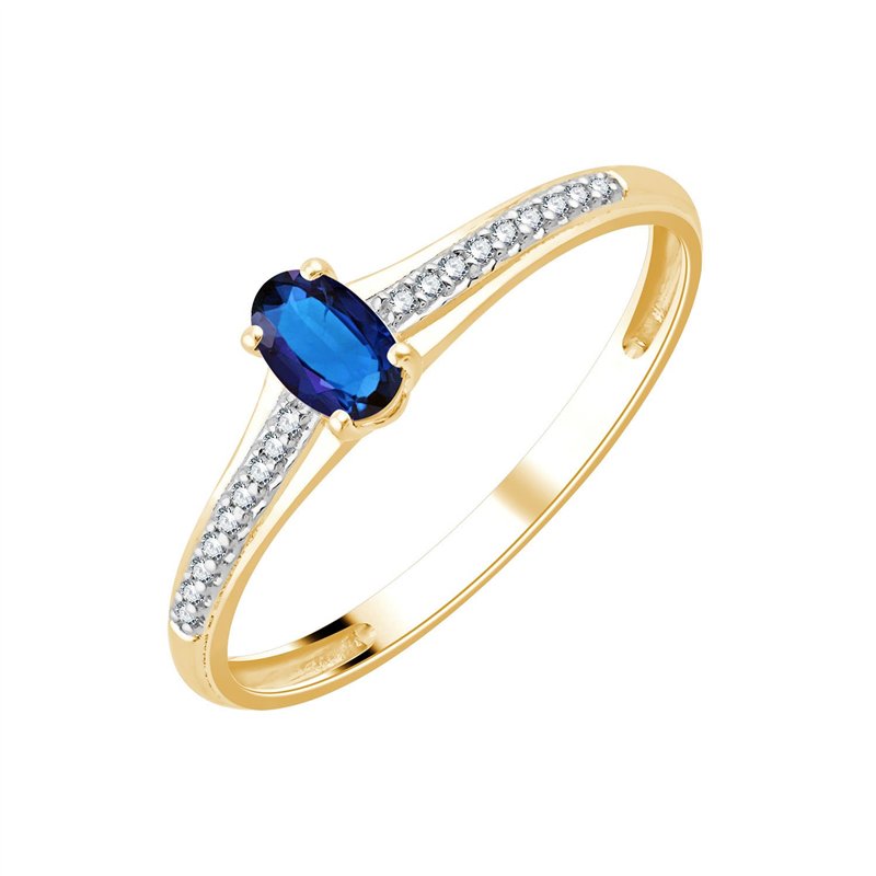 Bague saphir et diamant en or 18 carats