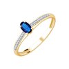 Bague saphir et diamant en or 18 carats