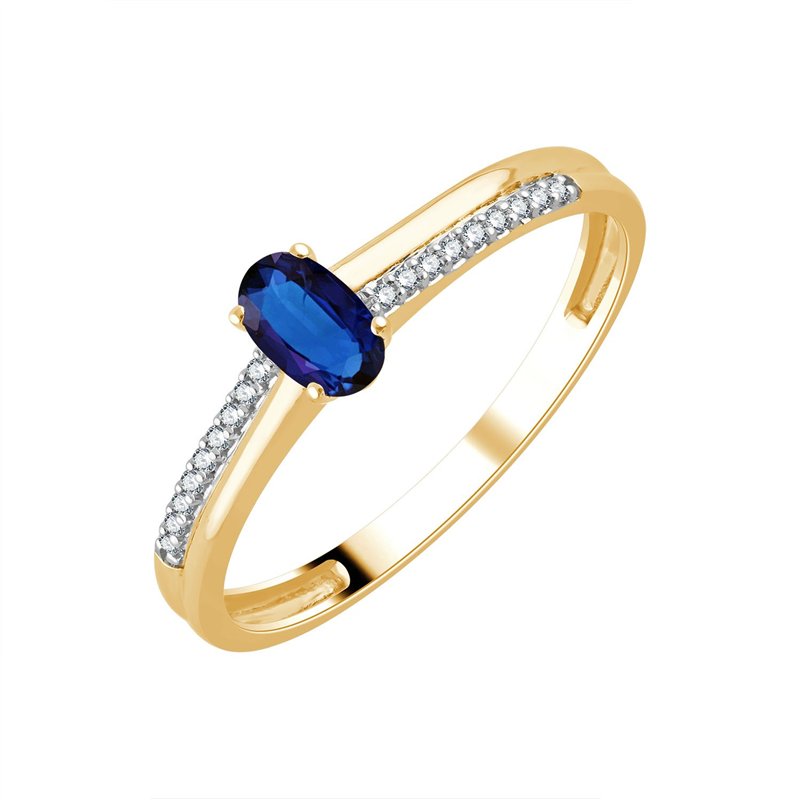 Bague saphir et diamant en or 18 carats