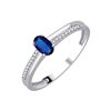 Bague saphir et diamant en or 18 carats