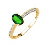 Bague émeraude et diamant en or 18 carats