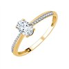 Bague toi et moi diamant en or 18 carats