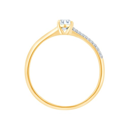Bague toi et moi diamant en or 18 carats