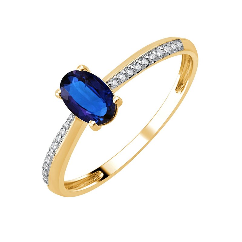 Bague saphir et diamant en or 18 carats