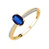 Bague saphir et diamant en or 18 carats