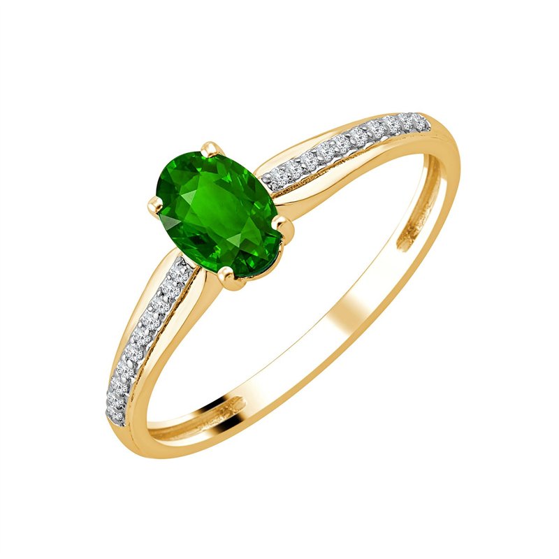 Bague émeraude et diamant en or 18 carats