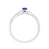 Bague serti clos saphir et diamant en or 18 carats
