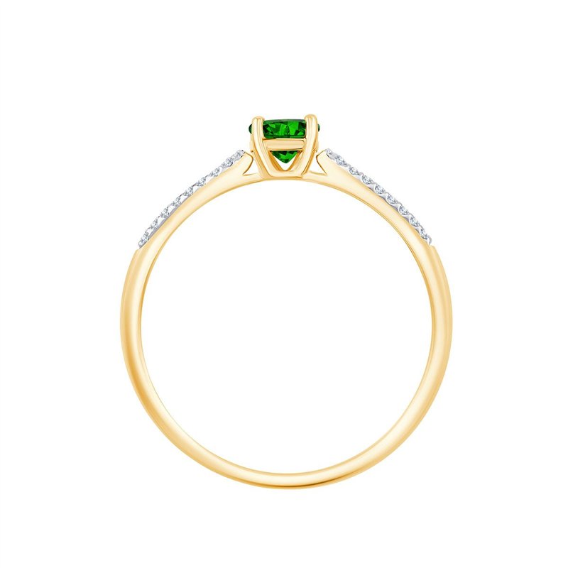 Bague émeraude et diamant en or 18 carats