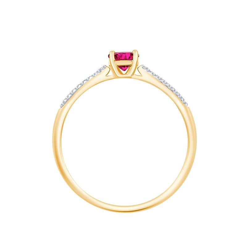 Bague rubis et diamant en or 18 carats