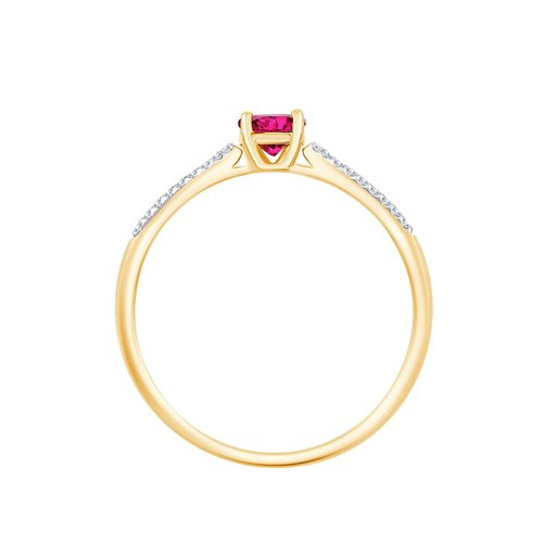 Bague rubis et diamant en or 18 carats