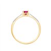 Bague rubis et diamant en or 18 carats