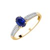 Bague saphir et diamant en or 18 carats