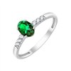 Bague émeraude et diamant en or 18 carats