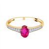 Bague rubis et diamant en or 18 carats