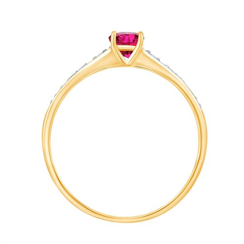 Bague rubis et diamant en or 18 carats