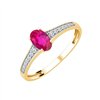 Bague rubis et diamant en or 18 carats