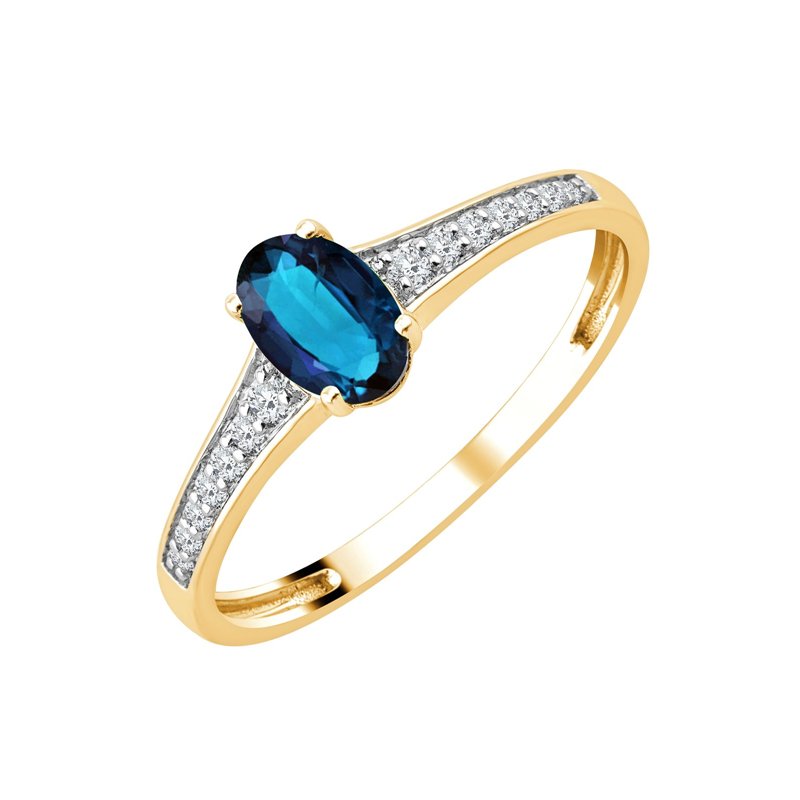 Bague saphir et diamant en or 18 carats