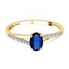 Bague saphir et diamant en or 18 carats