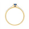 Bague saphir et diamant en or 18 carats