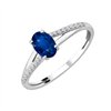 Bague saphir et diamant en or 18 carats