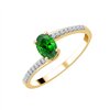 Bague émeraude et diamant en or 18 carats