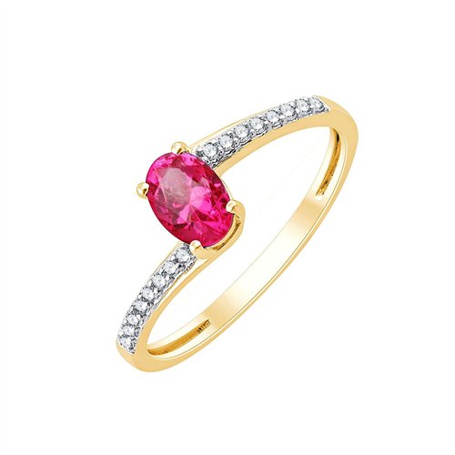 BAGUE DELLA RUBIS ET DIAMANT