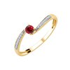 Bague rubis et diamant en or 18 carats