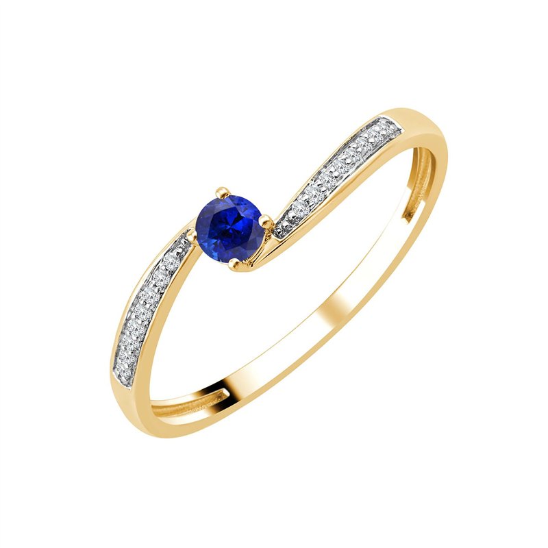 Bague saphir et diamant en or 18 carats