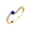 Bague saphir et diamant en or 18 carats